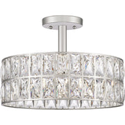 Coffman 3-Light Semi-Flush Mount in Polished Nickel
