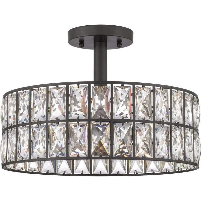 Coffman 3-Light Semi-Flush Mount in Western Bronze
