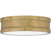 Ahoy Flush Mount in Weathered Brass