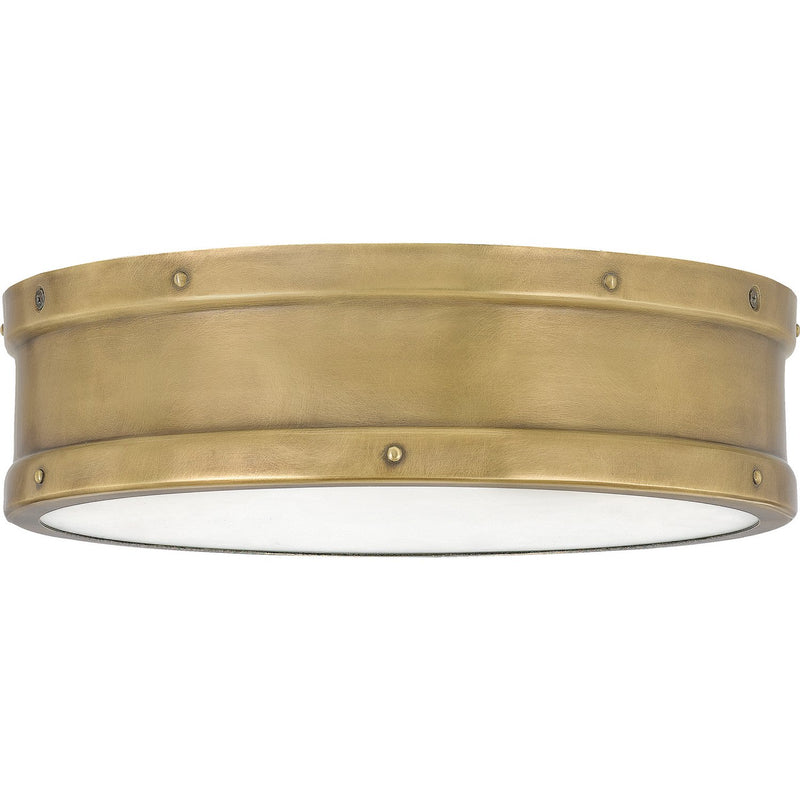 Ahoy Flush Mount in Weathered Brass
