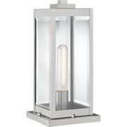 Westover 7.5" Outdoor Post Lantern in Stainless Steel