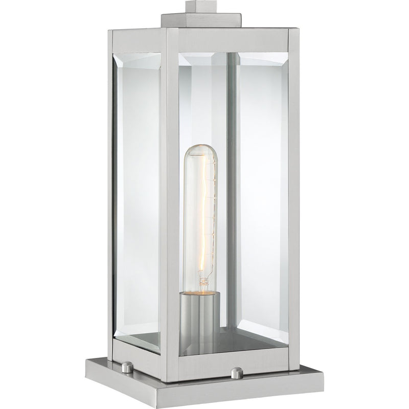 Westover 7.5" Outdoor Post Lantern in Stainless Steel