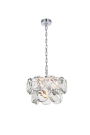 Charlotte 16" 6-Light Chandelier in Chrome And Clear