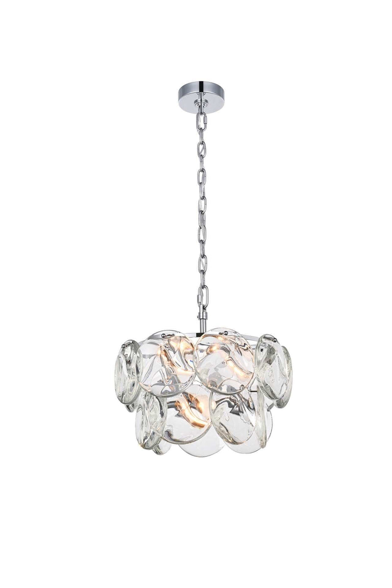 Charlotte 16" 6-Light Chandelier in Chrome And Clear