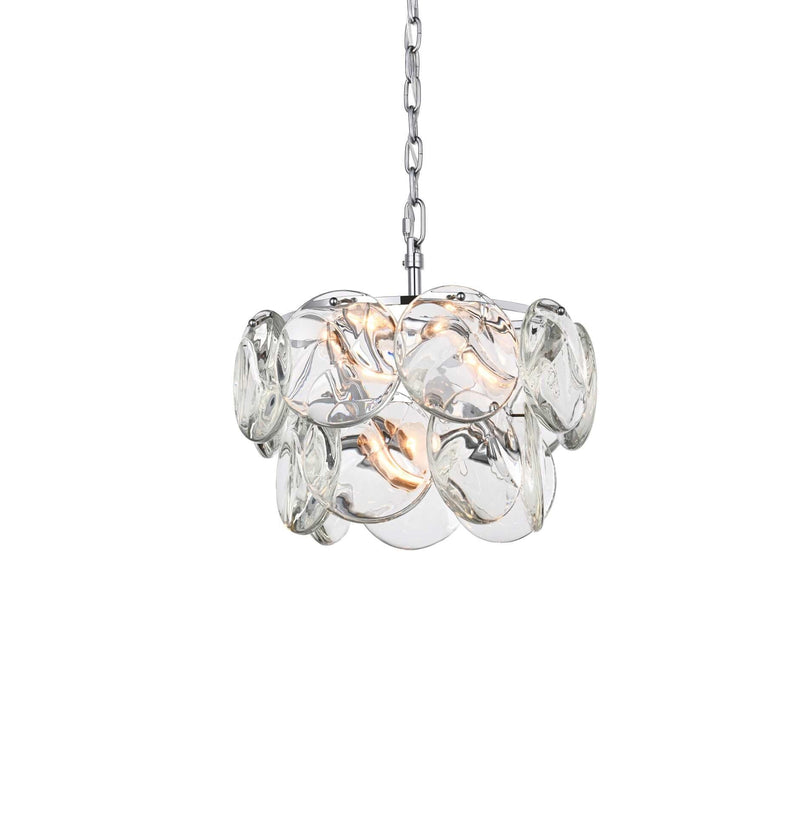 Charlotte 16" 6-Light Chandelier in Chrome And Clear