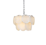 Charlotte 16" 6-Light Chandelier in Chrome And Frosted White