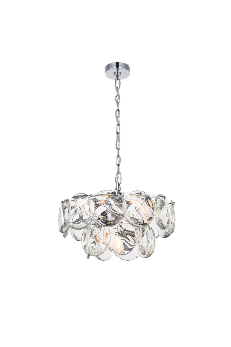 Charlotte 20" 9-Light Chandelier in Chrome And Clear
