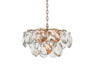 Charlotte 20" 9-Light Chandelier in Satin Gold And Clear