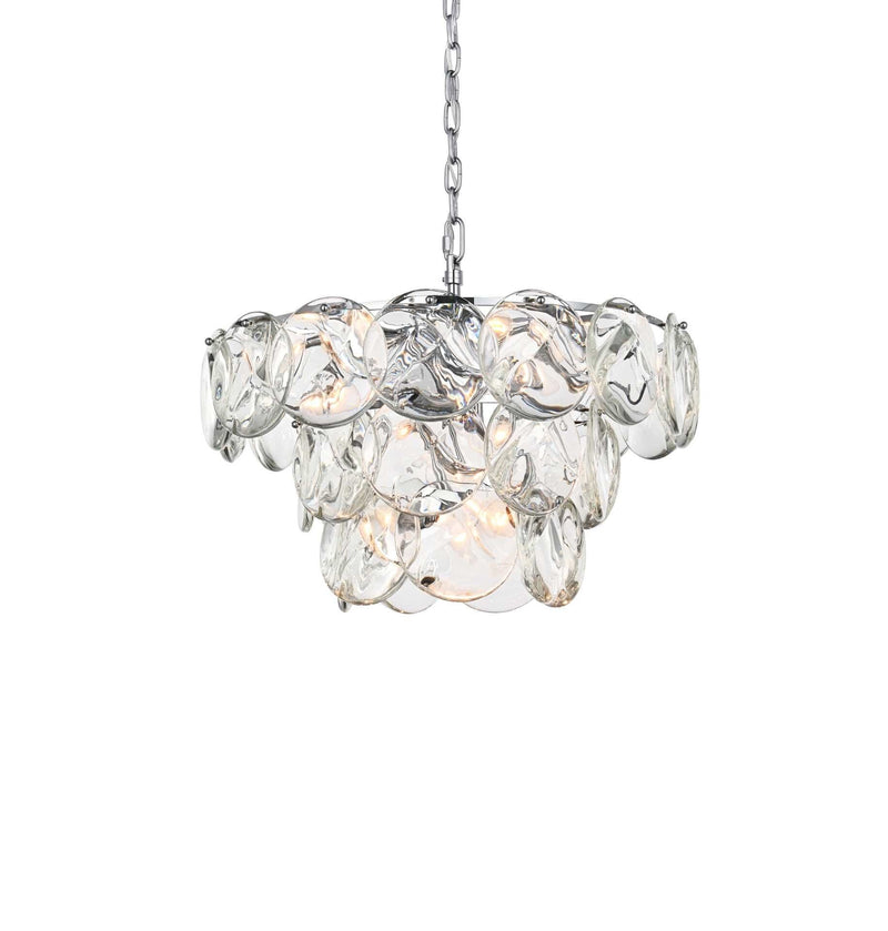 Charlotte 24" 12-Light Chandelier in Chrome And Clear