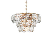 Charlotte 24" 12-Light Chandelier in Satin Gold And Clear