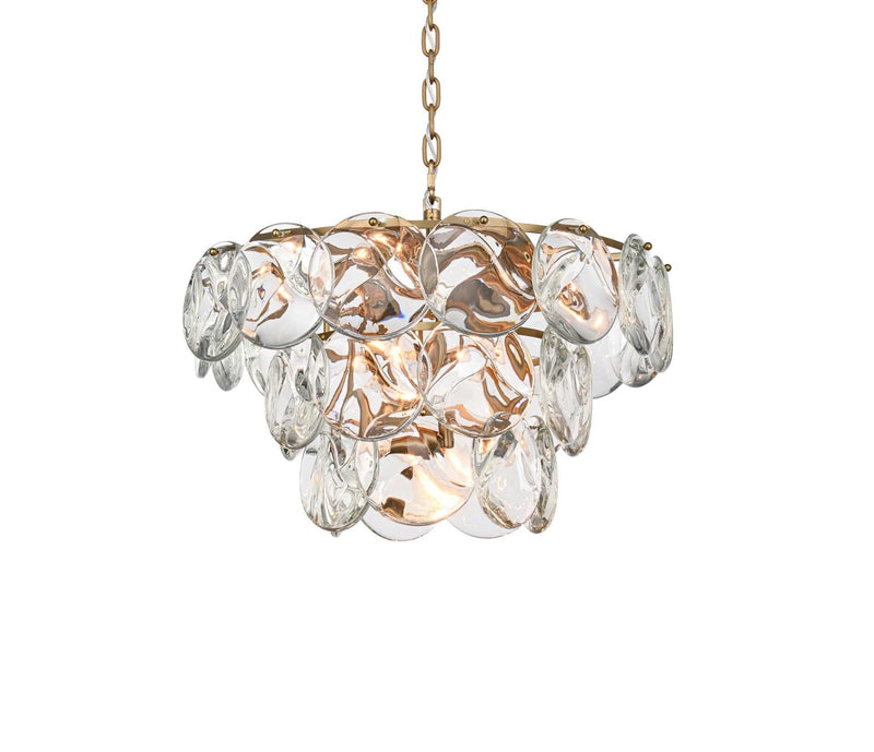 Charlotte 24" 12-Light Chandelier in Satin Gold And Clear