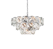 Charlotte 28" 14-Light Chandelier in Chrome And Clear