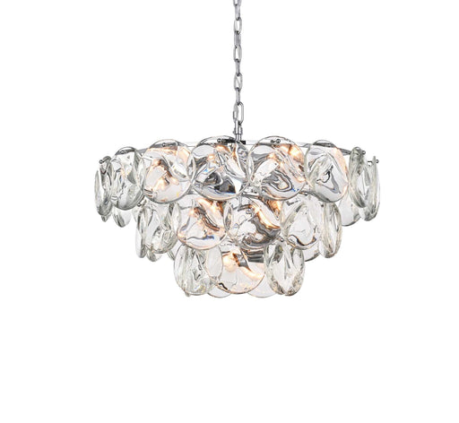 Charlotte 28" 14-Light Chandelier in Chrome And Clear