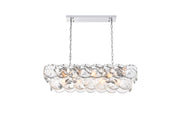 Charlotte 36" 14-Light Linear Chandelier in Chrome And Clear