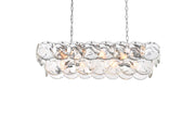Charlotte 36" 14-Light Linear Chandelier in Chrome And Clear