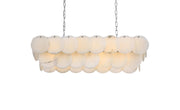 Charlotte 36" 14-Light Linear Chandelier in Chrome And Frosted White