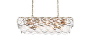 Charlotte 36" 14-Light Linear Chandelier in Satin Gold And Clear