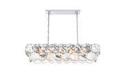 Charlotte 42" 17-Light Linear Chandelier in Chrome And Clear