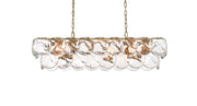 Charlotte 42" 17-Light Linear Chandelier in Satin Gold And Clear