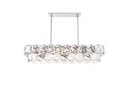 Charlotte 48" 20-Light Linear Chandelier in Chrome And Clear