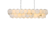 Charlotte 48" 20-Light Linear Chandelier in Chrome And Frosted White