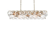 Charlotte 48" 20-Light Linear Chandelier in Satin Gold And Clear