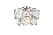 Charlotte 16" 6-Light Flush Mount in Chrome And Clear