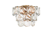 Charlotte 20" 12-Light Flush Mount in Satin Gold And Clear