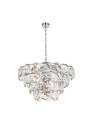 Charlotte 30" 21-Light Chandelier in Chrome And Clear