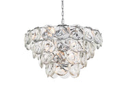Charlotte 30" 21-Light Chandelier in Chrome And Clear