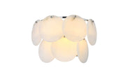 Charlotte 16" 3-Light Wall Sconce in Chrome And Frosted White