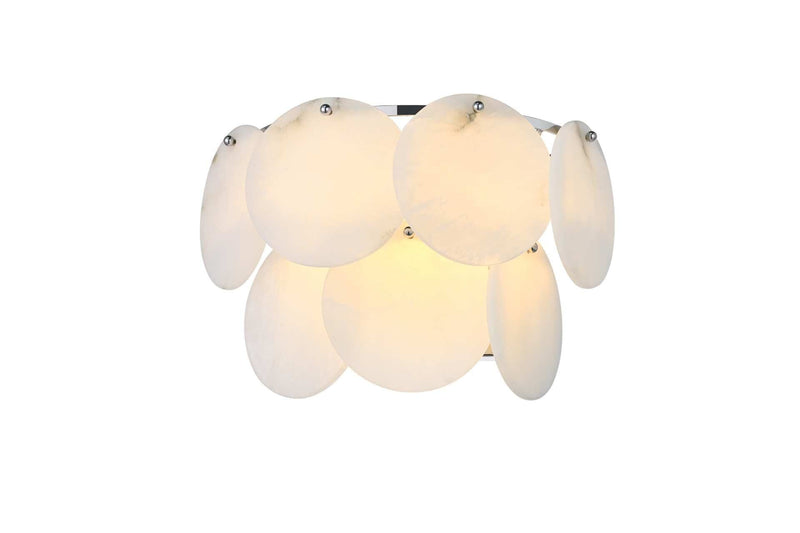 Charlotte 16" 3-Light Wall Sconce in Chrome And Frosted White