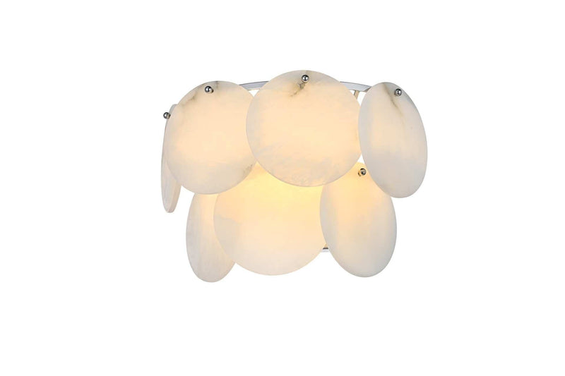 Charlotte 16" 3-Light Wall Sconce in Chrome And Frosted White