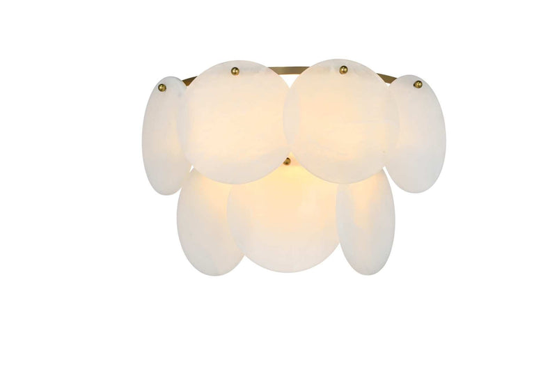 Charlotte 16" 3-Light Wall Sconce in Satin Gold And Frosted White