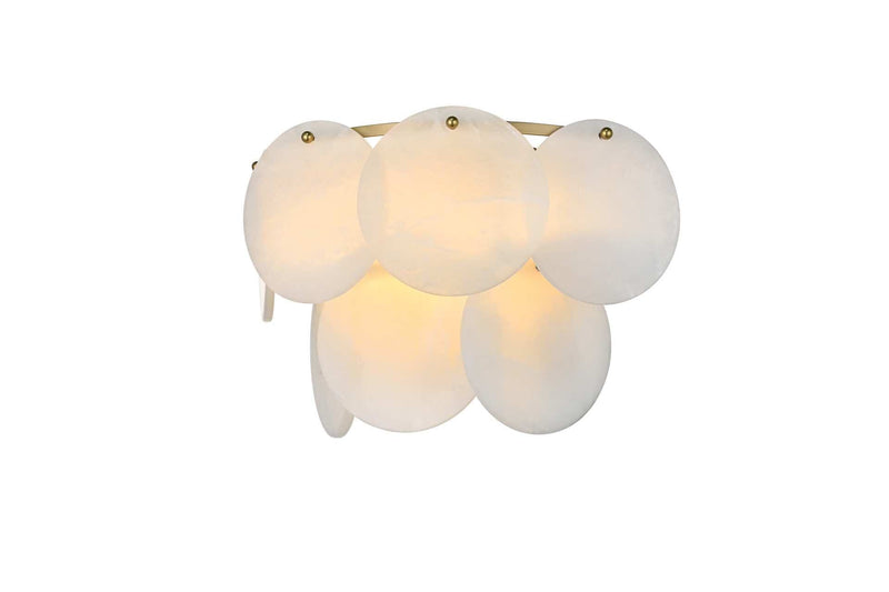 Charlotte 16" 3-Light Wall Sconce in Satin Gold And Frosted White