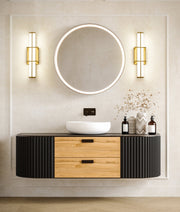 Harrison 1 Light 18" Vanity in Modern Gold in a room setting