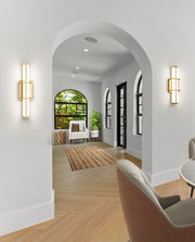 Harrison 1 Light 18" Vanity in Modern Gold in a room setting