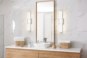 Harrison 1 Light 25" Vanity in Chrome in a room setting