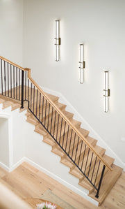 Harrison 1 Light 40" Vanity in Matte Black in a room setting