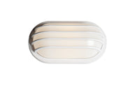 Bulwark 1 Light Oval Outdoor Wall Sconce in White