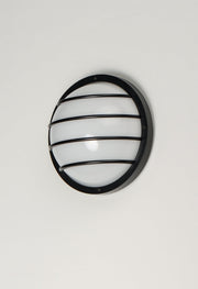 Bulwark 1 Light Round Outdoor Wall Sconce in Black