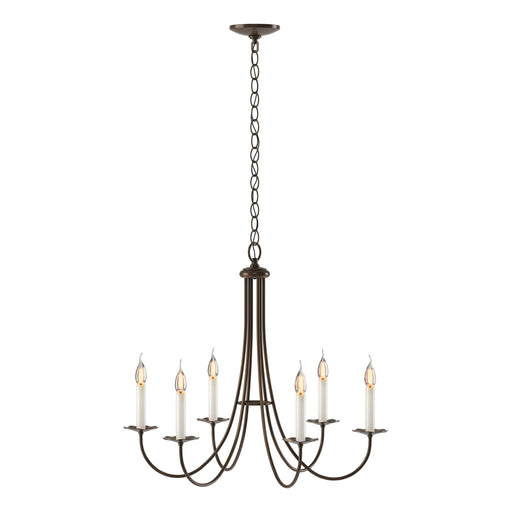 Simple Sweep 6-Light 26" Chandelier in Bronze