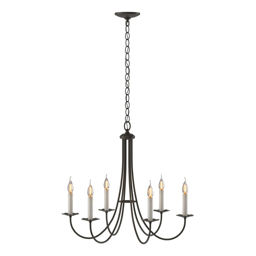 Simple Sweep 6-Light 26" Chandelier in Dark Smoke