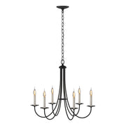 Simple Sweep 6-Light 26" Chandelier in Black
