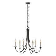 Simple Sweep 6-Light 26" Chandelier in Natural Iron
