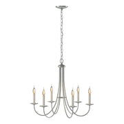 Simple Sweep 6-Light 26" Chandelier in Vintage Platinum