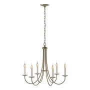 Simple Sweep 6-Light 26" Chandelier in Soft Gold