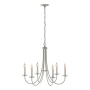 Simple Sweep 6-Light 26" Chandelier in Sterling