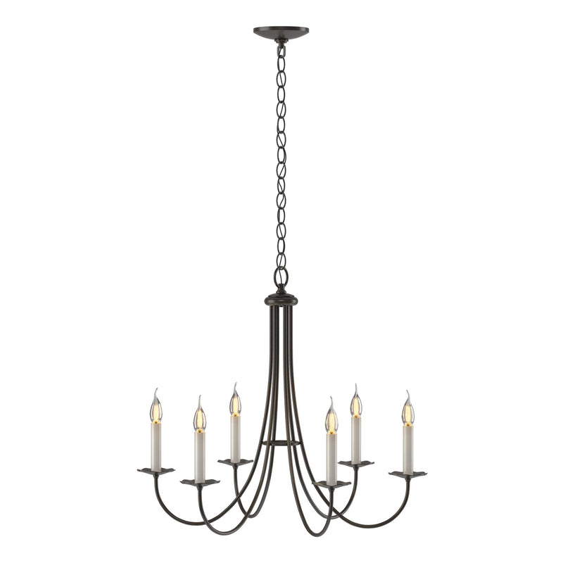 Simple Sweep 6-Light 26" Chandelier in Oil Rubbed Bronze