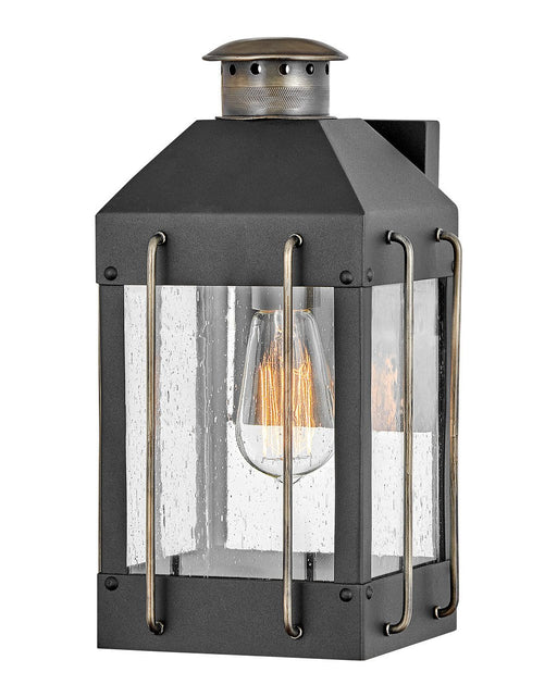 Fitzgerald Outdoor Wall Lantern in Textured Black